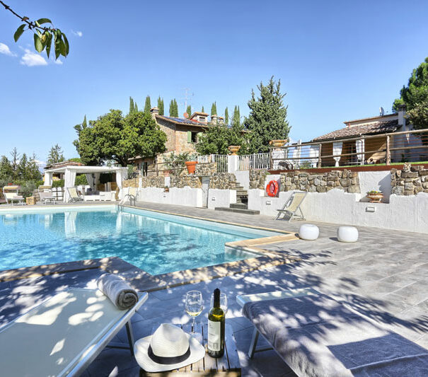 villa la fonte swimming pool garden terrace -Timeless Tuscany tour operator